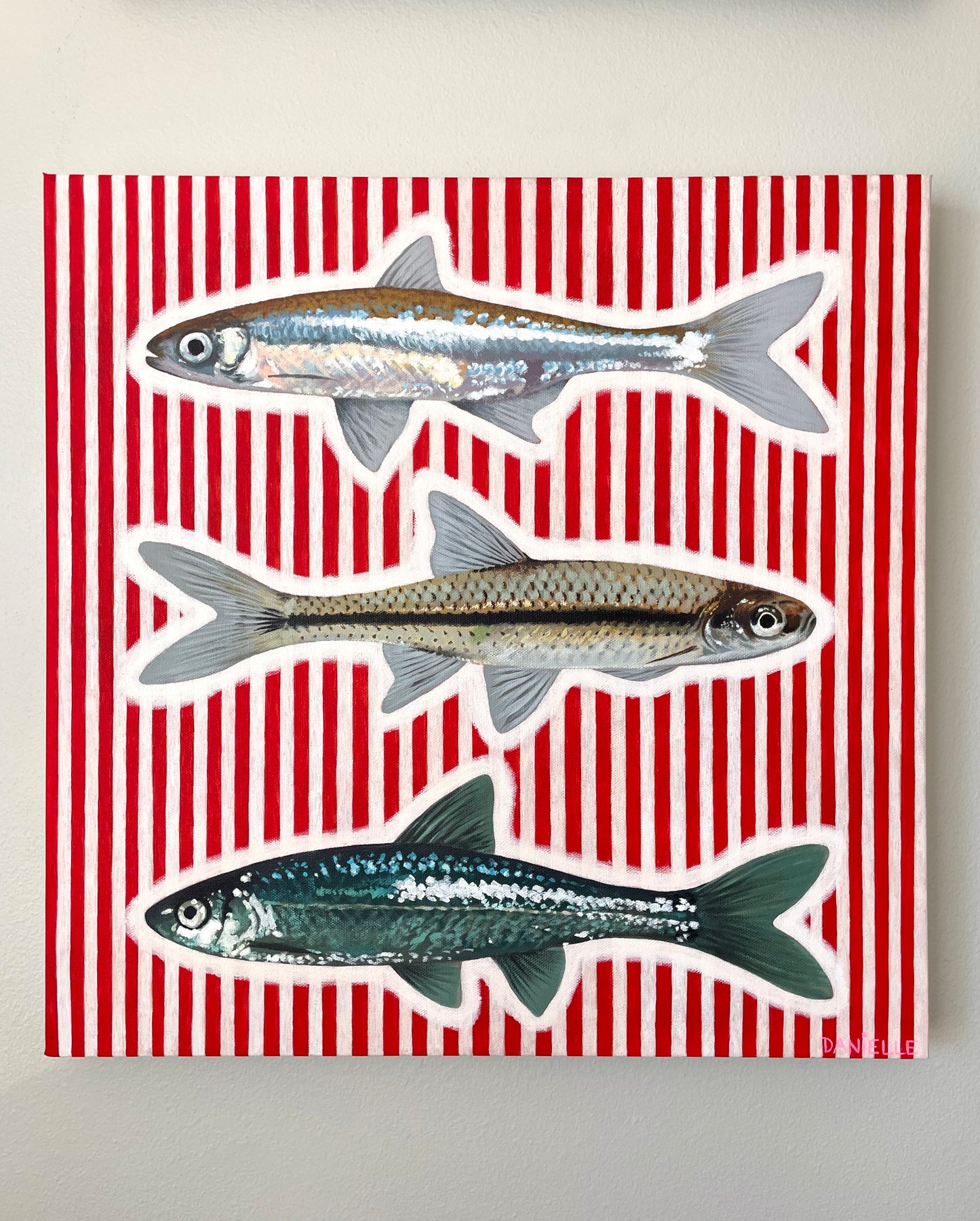Striped Minnows Original Painting