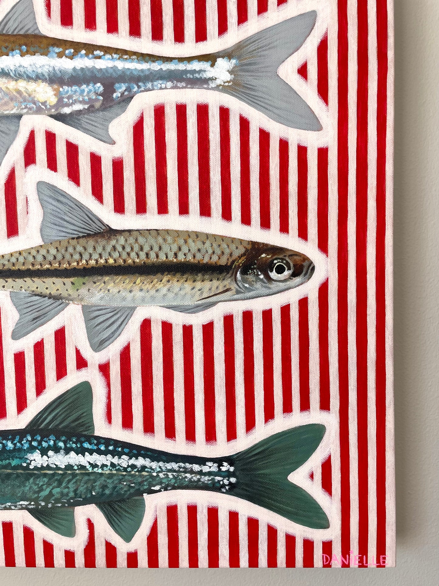 Striped Minnows Original Painting