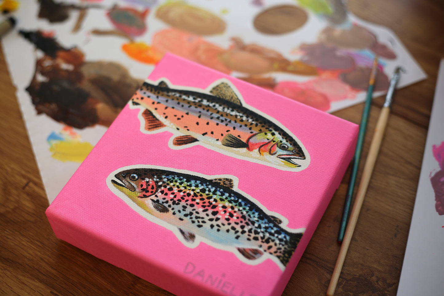 Pink Trout #2 Original Painting