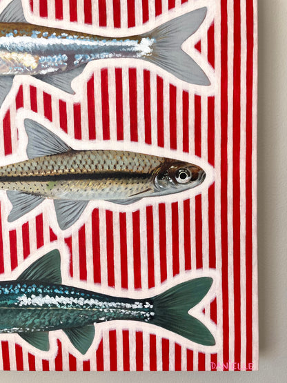 Striped Minnows Original Painting