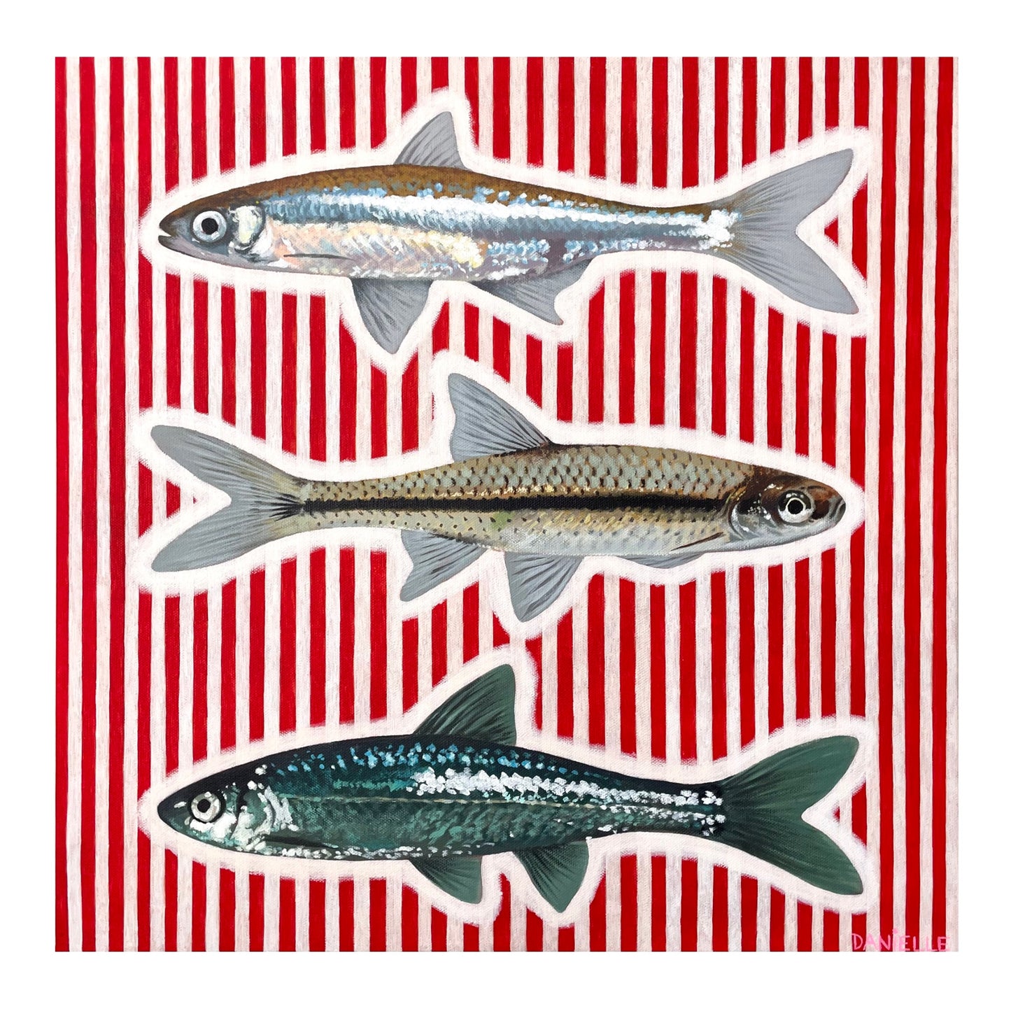 Striped Minnows Print