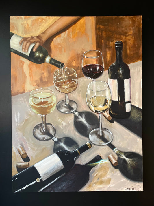 By the Glass Original Painting